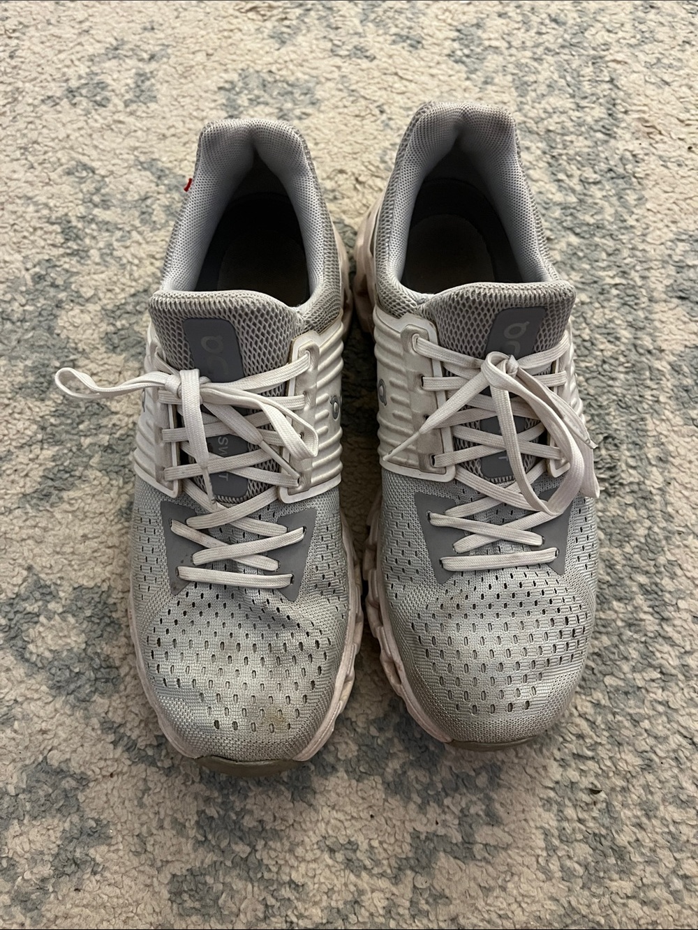 On Running Women's Light Gray and White Sneakers